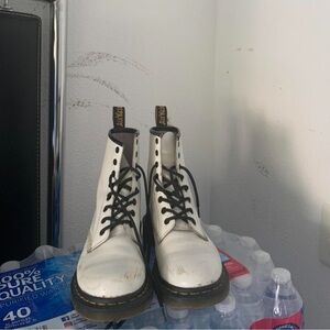 white doc marten boots